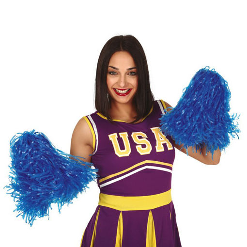 Picture of CHEERLEADING POM POMS BLUE - STANDARD